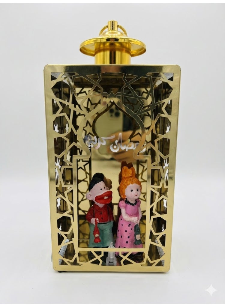 Ramadan Lantern Traditional Design Ramadan Characters Ramadan Decoration Festival Decor Gold Frame - Image 2